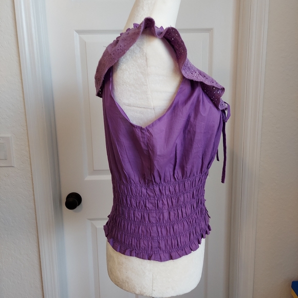 Griffin (Paris) Purple Cotton Blouse - Picture 4 of 5
